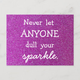 Laat nooit iemand je sprankelende Paarse glitter d Briefkaart