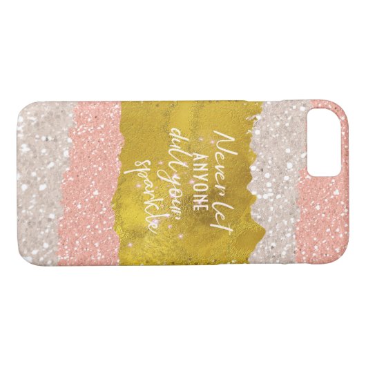 Laat nooit iemand je sprankeling afstompen Case-Mate iPhone case (Achterkant (Horizontaal))