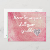 Laat nooit iemand je vonk opsijpelen briefkaart (Voorkant / Achterkant)