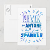 "Laat nooit iemand je vonk opsijpelen" motivatie Briefkaart (Voorkant / Achterkant)