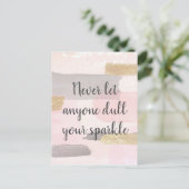 LAAT NOOIT IEMAND UW SPARKELCitaat VERLIEZEN Briefkaart (Staand voorkant)