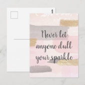 LAAT NOOIT IEMAND UW SPARKELCitaat VERLIEZEN Briefkaart (Voorkant / Achterkant)