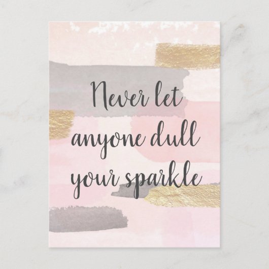 LAAT NOOIT IEMAND UW SPARKELCitaat VERLIEZEN Briefkaart (Voorkant)