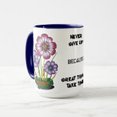 Laat nooit koffie mok opgeven (Voorkant links)