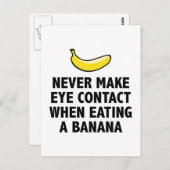 Laat nooit oogcontact maken bij het eten van een b briefkaart (Voorkant / Achterkant)