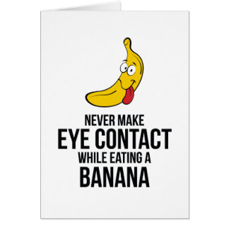 Laat nooit oogcontact maken terwijl u een banaan e