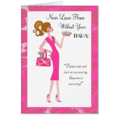 "Laat nooit thuis zonder je tiara!" (Voorkant)