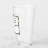 "Laat nooit thuis zonder je tiara!" Glas (Links)