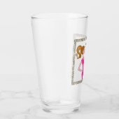 "Laat nooit thuis zonder je tiara!" Glas (Rechts)