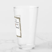 "Laat nooit thuis zonder je tiara!" Glas (Links)