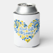 Laat Oekraïne met rust en hart Blikjeskoeler (Blikje Achterkant)