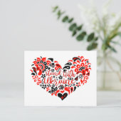 Laat Oekraïne met rust en hart Briefkaart (Staand voorkant)