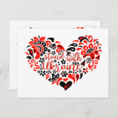 Laat Oekraïne met rust en hart Briefkaart (Voorkant / Achterkant)