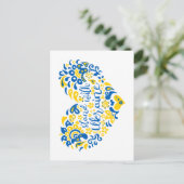 Laat Oekraïne met rust en hart Briefkaart (Staand voorkant)