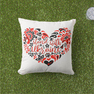 Laat Oekraïne met rust en hart Buitenkussen