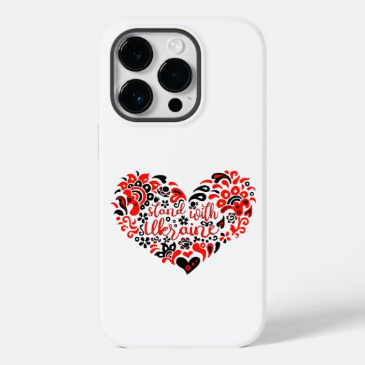 Laat Oekraïne met rust en hart Case-Mate iPhone Case (Achterkant)