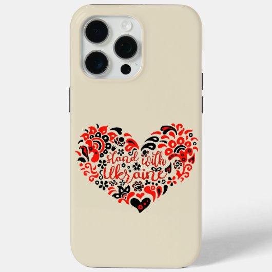 Laat Oekraïne met rust en hart Case-Mate iPhone Case (Achterkant)