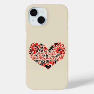 Laat Oekraïne met rust en hart iPhone 15 Case
