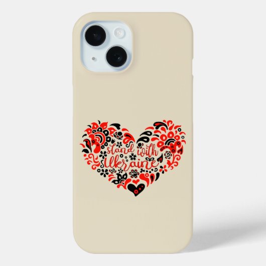 Laat Oekraïne met rust en hart Case-Mate iPhone Case (Achterkant)
