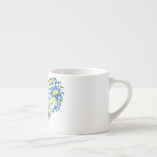 Laat Oekraïne met rust en hart Espresso Kop (Rechts)