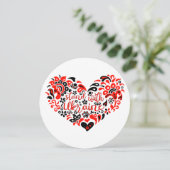 Laat Oekraïne met rust en hart Feestdagenkaart (Staand voorkant)