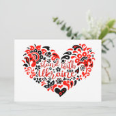 Laat Oekraïne met rust en hart Feestdagenkaart (Staand voorkant)