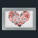 Laat Oekraïne met rust en hart Gesp<br><div class="desc">Folk art illustratie hart en belettering in Oekraïense folklore stijl hart, vorm, zuiverheid, allegorie, vredesteken, vrede symbool, vrede, geen oorlog, stop oorlog, antioorlog, Oekraïne, Oekraïens, etnisch patroon, trots, staat, regering, teken, symbool, vrijheid, nationaal, land, onafhankelijkheid, patroon, etnisch, etnisch, etnisch, volkskunst, folklore, Zelensky, Kiev, Kiev, UA, Patriottisch, Europa, Label, badge, Republic,...</div>