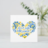 Laat Oekraïne met rust en hart Kaart (Staand voorkant)