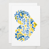 Laat Oekraïne met rust en hart Kaart (Voorkant / Achterkant)