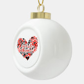 Laat Oekraïne met rust en hart Keramische Bal Ornament (Rechts)