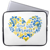 Laat Oekraïne met rust en hart Laptop Sleeve (Voorkant)