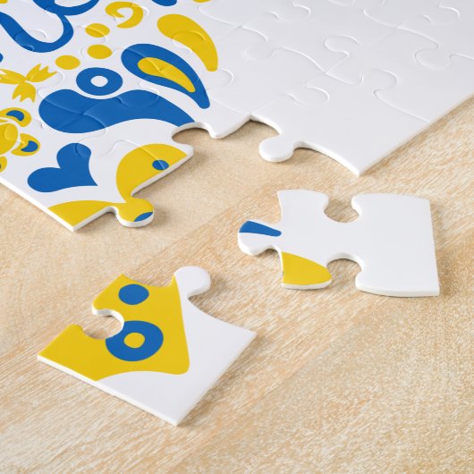 Laat Oekraïne met rust en hart Legpuzzel (Zijkant)