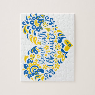 Laat Oekraïne met rust en hart Legpuzzel