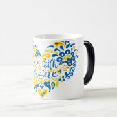 Laat Oekraïne met rust en hart Magische Mok (Voorkant rechts)