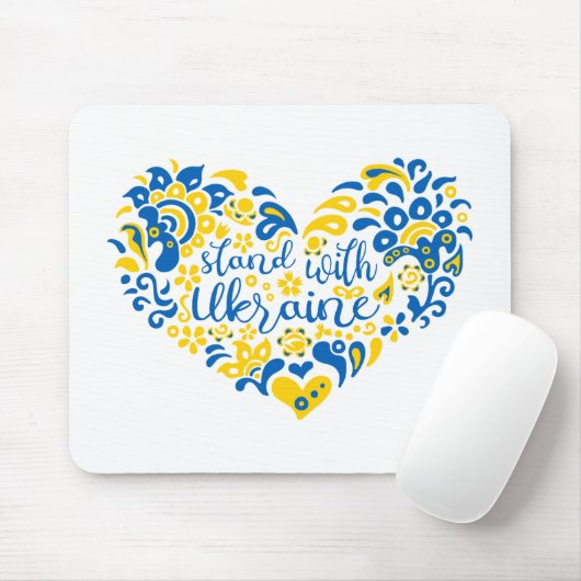 Laat Oekraïne met rust en hart Muismat (Met muis)