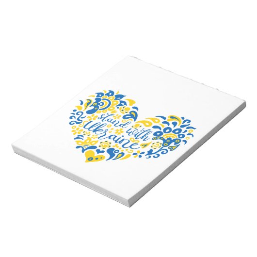 Laat Oekraïne met rust en hart Notitieblok (Linkerzijde)