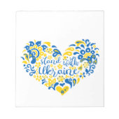 Laat Oekraïne met rust en hart Notitieblok (Voorkant)