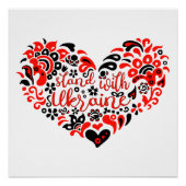 Laat Oekraïne met rust en hart Perfect Poster (Voorkant)