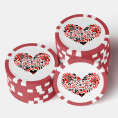 Laat Oekraïne met rust en hart Poker Chips (Opstapeling)