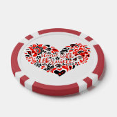 Laat Oekraïne met rust en hart Poker Chips (Enkel)