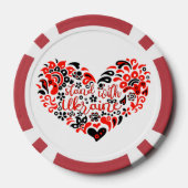 Laat Oekraïne met rust en hart Poker Chips (Achterkant)