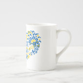 Laat Oekraïne met rust en hart Porselein Kop (Rechts)