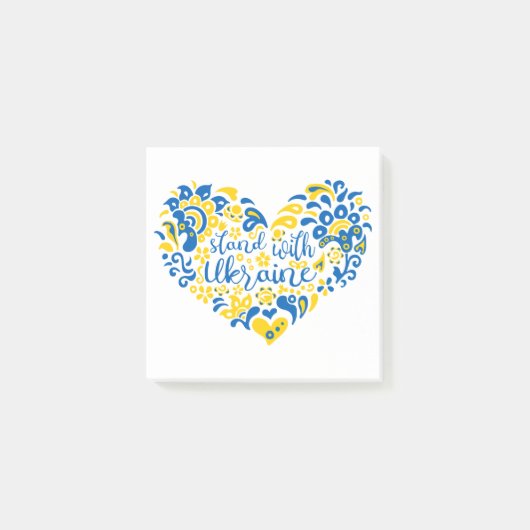Laat Oekraïne met rust en hart Post-it® Notes (Voorkant)
