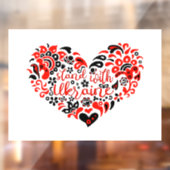 Laat Oekraïne met rust en hart Raamsticker (Vel 2)