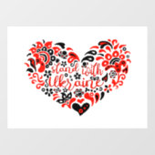 Laat Oekraïne met rust en hart Raamsticker (Vel)