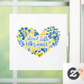 Laat Oekraïne met rust en hart Raamsticker (Huis)