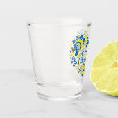 Laat Oekraïne met rust en hart Shot Glas (Links)