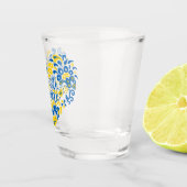 Laat Oekraïne met rust en hart Shot Glas (Rechts)