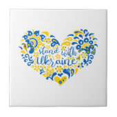 Laat Oekraïne met rust en hart Tegeltje (Voorkant)