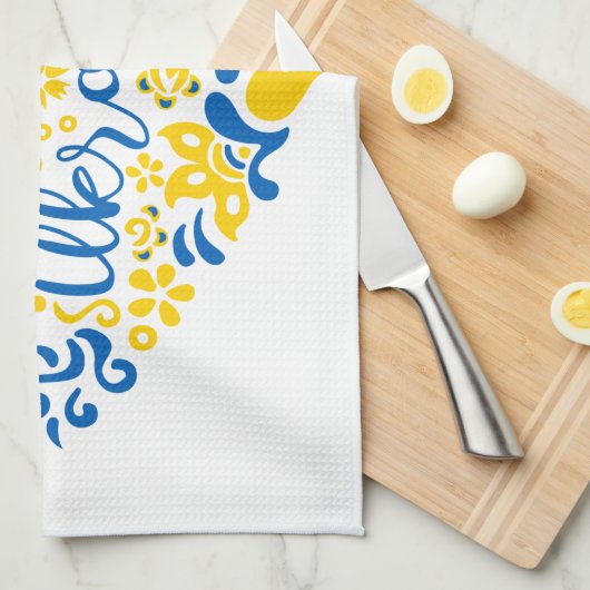 Laat Oekraïne met rust en hart Theedoek (Quarter Fold)